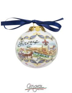 Christmas Ornaments: Florence Landscape and Ponte Vecchio 1.77 or 3.14 in.