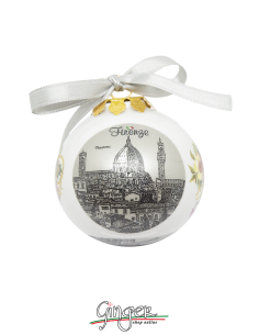 Christmas Ornaments: Florence Cathedral - Silver 1.77 or 3.14 in.