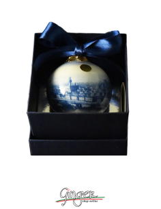 Christmas Ornaments: Florence Blue Landscape 1.77 or 3.14 in.