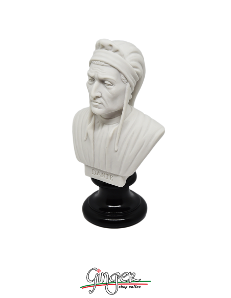 Dante Alighieri bust 5.9 in. 15 cm three versions Colour white