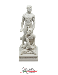 Hercules and Cacus - 6.7 in. (17 cm) - natural white or aged