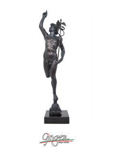 Mercury Hermes - 13.4 in. (34 cm) - aged bronze with...