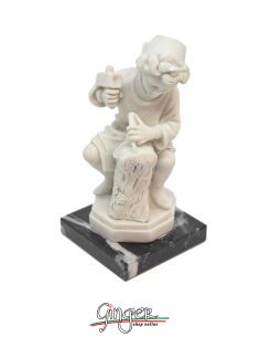 Child Michelangelo who sculpts the head of Faun - 4.3 in. (11 cm)