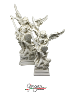 Saint Michael Archangel - 10.2 in. (26 cm) or 13.7 in. (35 cm) - aged