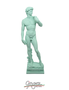 Pop-art collection - Michelangelo's David - 7,8 in. (20 cm) or 11,8 in. (30 cm) - Aquamarine