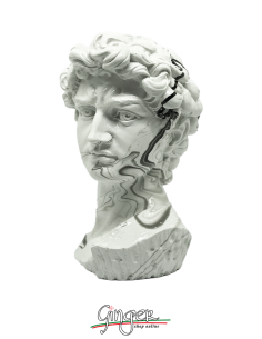 David - the head 6.7 in. (17 cm) - with marble effect...