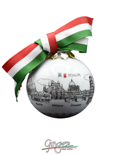 Christmas Ornaments - Cities of Italy: skyline 1.77 in....