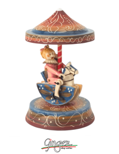 Carousel with Little Boy or Girl Riding - Ø 6.5 cm...