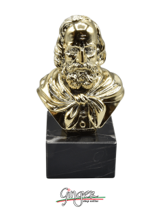 Giuseppe Garibaldi - busto 16 cm color oro con base in marmo