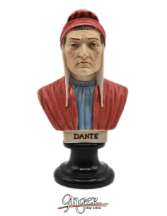 Dante Alighieri - busto 15 cm dipinto a mano