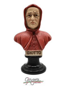 Giotto - busto 15 cm dipinto a mano