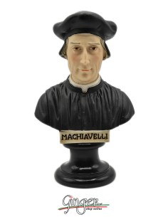 Machiavelli - busto 15 cm dipinto a mano