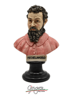 Michelangelo Buonarroti - bust 5.9 in. (15 cm) hand painted