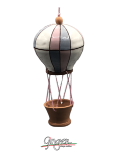 Ceramic Hot Air Balloon - diameter 7 cm (2.76") height 14 cm (5.51") - PB