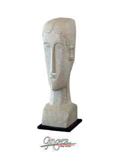 Sculptures by Modigliani: Head - 13,5 cm (5,31")