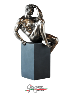 The Body: man on the cube - 24 cm (9,45") height