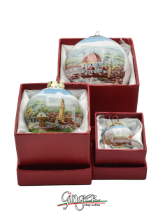 Christmas Ornaments: Florence Colorful Landscape 1.35" -...