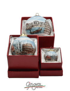 Christmas Ornaments: City of Italy 1.35" - 2.36" - 3.14"