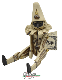 "i Pupi" Italian Masks - height 13 cm (5.12") - Pulcinella