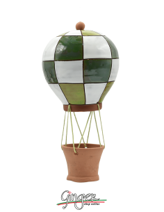 Ceramic Hot Air Balloon - diameter 9 cm (3.54") height 17...