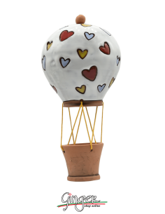 Ceramic Hot Air Balloon - diameter 9 cm (3.54") height 17...