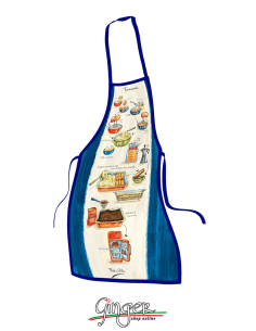 Kitchen apron - Tiramisu with illustrated recipe -...