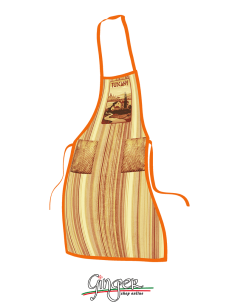 Kitchen apron with drawings of Tuscan Landscapes - GR1308