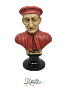 Cosimo de Medici - bust 5.9 in. (15 cm) hand painted