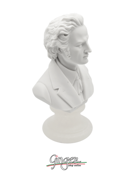 Musicians Bust of Chopin With Alabaster Base -  Sweden