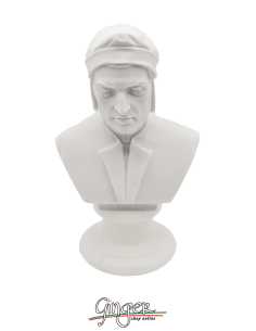 Dante Alighieri - bust 5.91 in. (15 cm) - with alabaster base