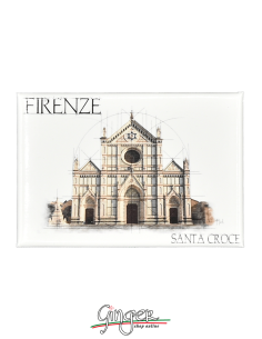 Fridge magnet with drawings and pictures of Florence:...