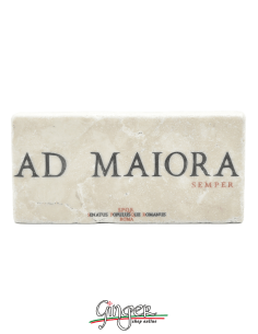 Magnet in real raw Italian marble - Ad maiora (Towards greater things)