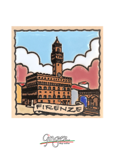 Ceramic magnet - Florence: Palazzo Vecchio