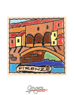 Ceramic magnet - Florence: Ponte Vecchio