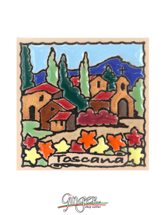 Ceramic magnet - Tuscany: the little Church