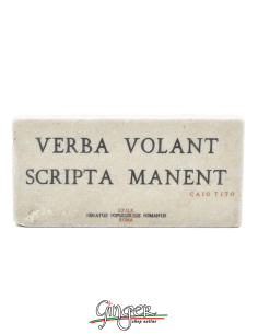 "New" - Magnet in real raw Italian marble - Verba volant,...