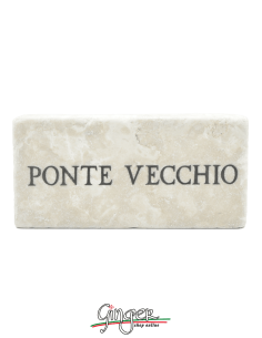 "New" - Magnet in real raw Italian marble - Ponte Vecchio...