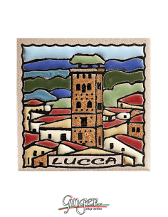 "New" Ceramic magnet - Lucca: Torre Guinigi