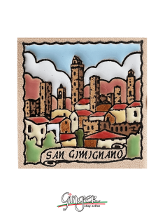 "New" Ceramic magnet - San Gimignano: Medieval Towers