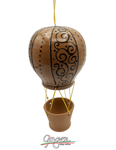 Ceramic Hot Air Balloon - diameter 8 cm (3.15") height 15 cm (5.9") - 2406