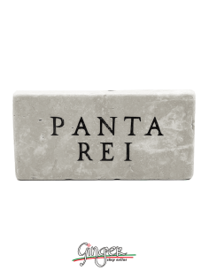 "New" - Magnet in real raw Italian marble - Panta rei...