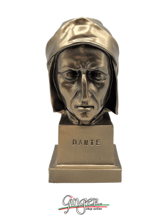 Dante Alighieri - la maschera bronzo lux 14 cm