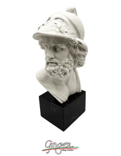 Menelaus' head - 9.1 in. (23 cm) - with marble base