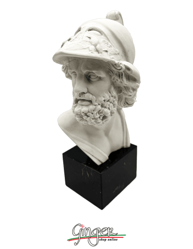 Menelaus' head - 9.1 in. (23 cm) - with marble base