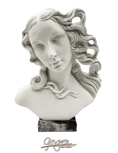 "News" the birth of Venus by Botticelli: head statue with...