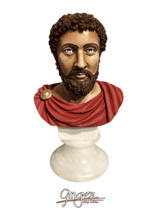 Imperatori Romani - Marco Aurelio - busto 15 cm - dipinto...