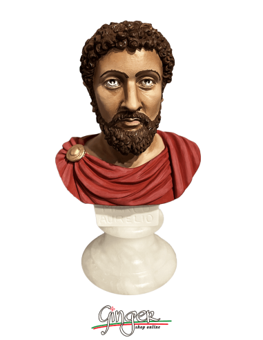 Roman Emperor - Marcus Aurelius - bust 5.9 in. (15 cm) - hand painted