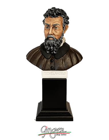 Michelangelo Buonarroti - bust 7,10 in. (18 cm) - hand painted