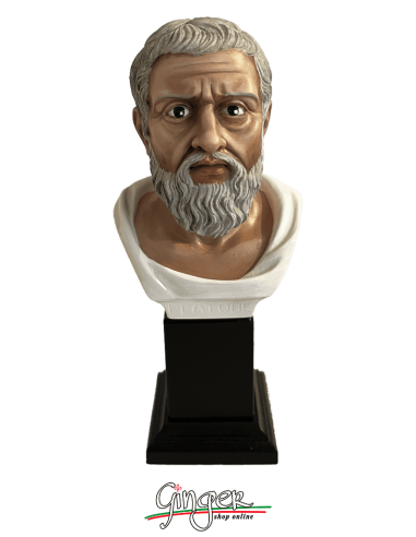 Plato - bust 7,87 in. (20 cm) - hand painted