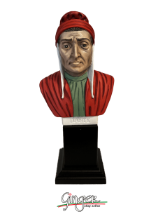 Dante Alighieri - bust 7,10 in. (18 cm) - hand painted